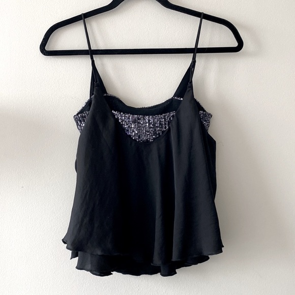 Free People Turn it On Sequin Cami in Black - Picture 11 of 11